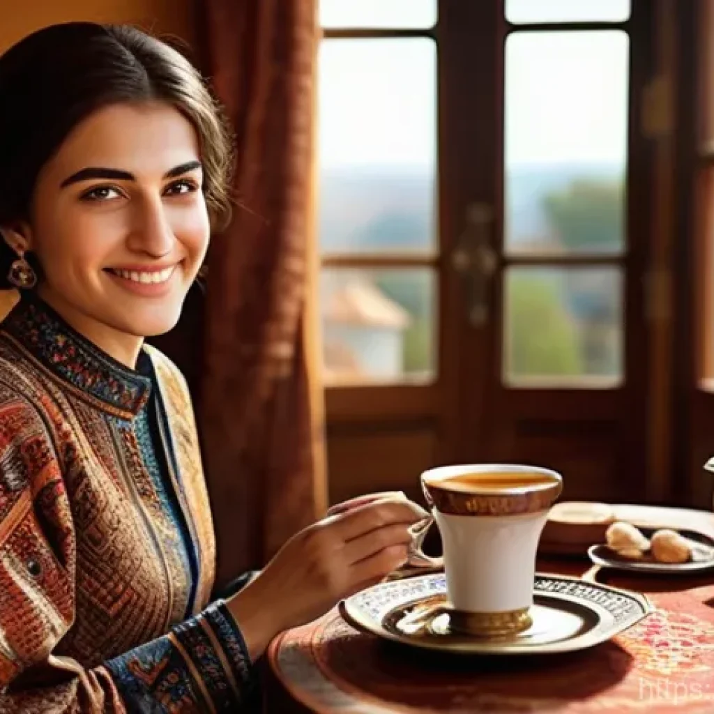 광고홍보 프로젝트 성공 사례 - **Prompt: "The Authentic Turkish Coffee Experience"**
A warmly lit, realistic indoor scene. A yo...