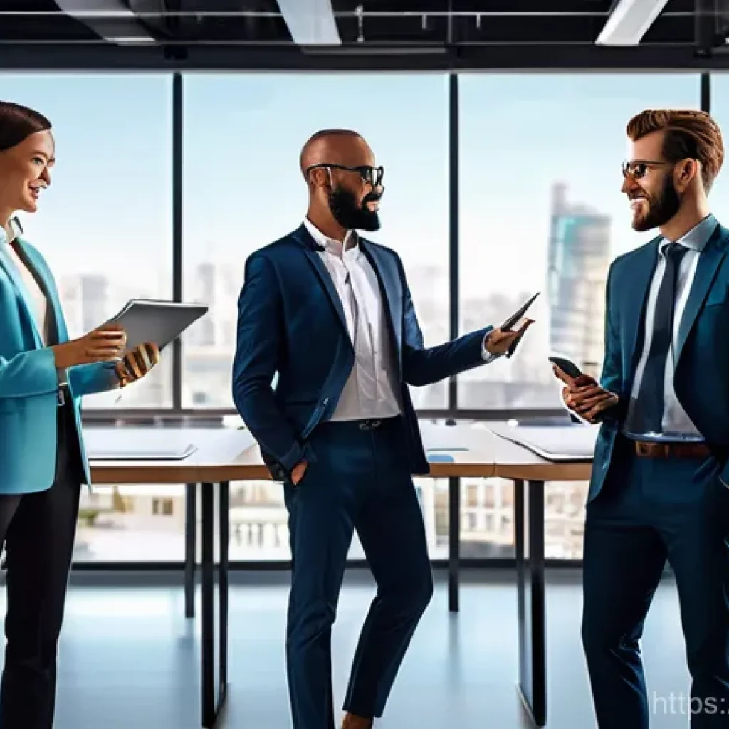 광고홍보사와 타겟 마케팅 방법 - **Prompt:** A vibrant, futuristic illustration of a diverse digital marketing agency team (including...