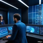 Home 20 광고홍보사와 광고 기술 발전 - A futuristic digital marketing control room in Istanbul, Turkey, showing a diverse team of young pro...