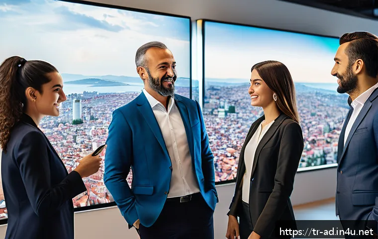 광고홍보사와 광고 전문가의 성공 사례 - A dynamic and vibrant integrated advertising campaign scene showcasing a diverse Turkish marketing t...